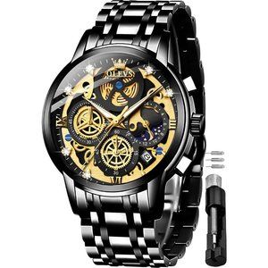 Mens Watch Luxury Analog Wrist Watches Stainless Steel Waterproof Luminous Watch